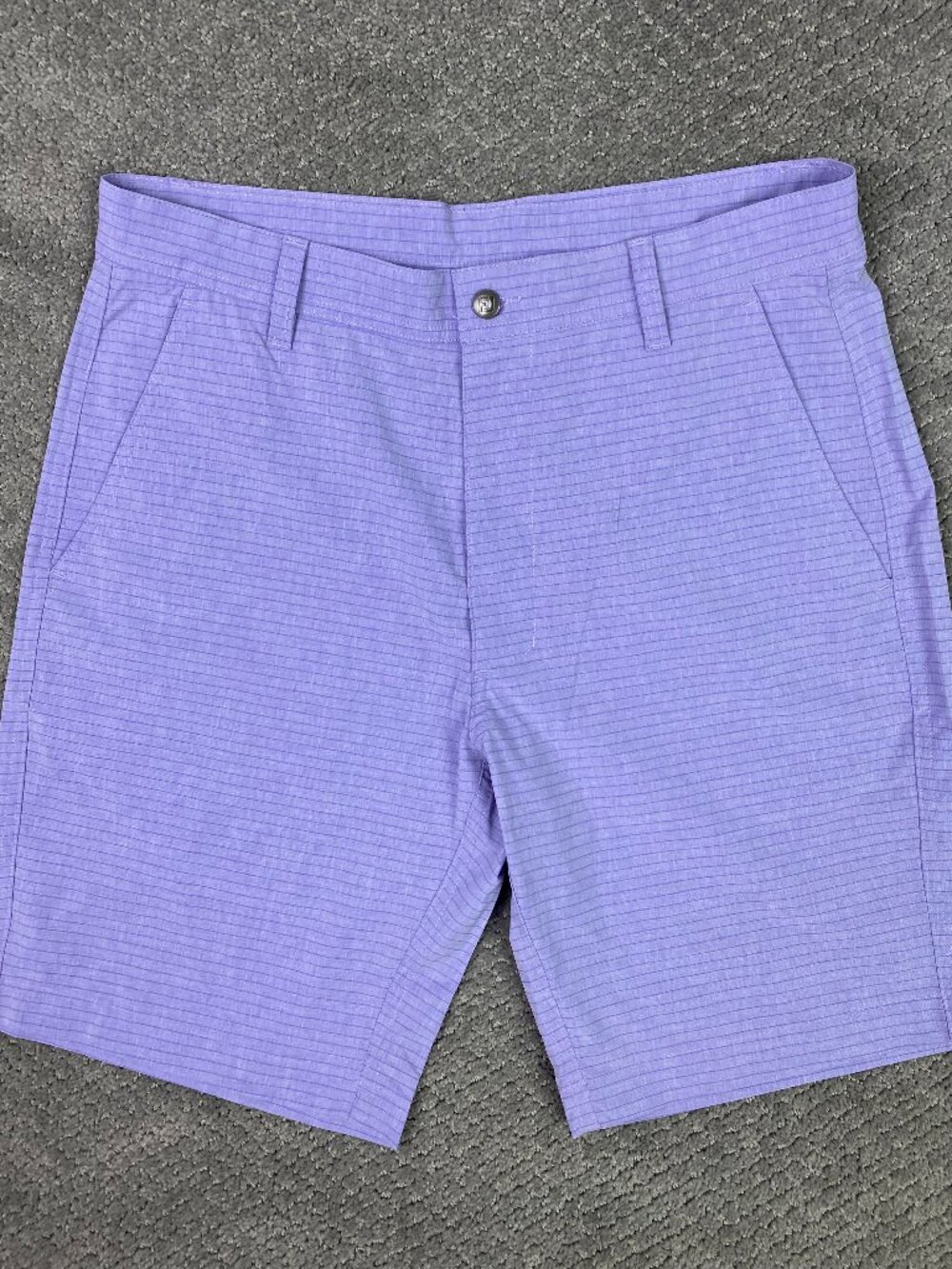 FootJoy Polo Shirt Mens 32 Lilac Lavender Purple Stripe Golf Performance Wear